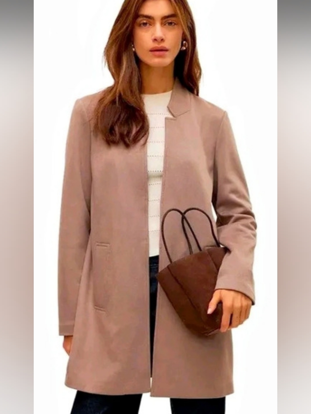 Vero Moda Between-Season Trench Coat in Brown Size XS